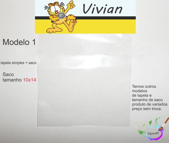 Lapela(simples) e Saco 10x14-garfield