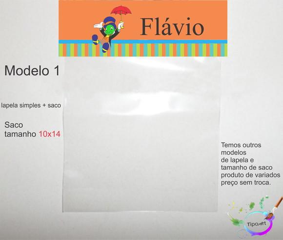Lapela(simples) e Saco 10x14-grilo Falante