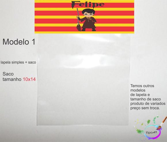 Lapela(simples) e Saco 10x14-harry Potter-modelo 1