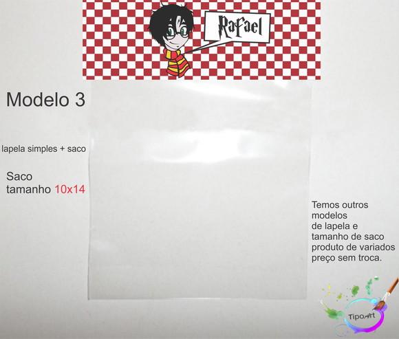 Lapela(simples) e Saco 10x14-harry Potter-modelo 2
