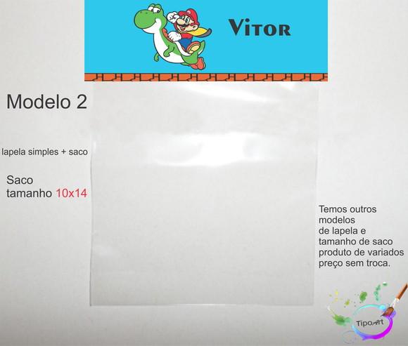 Lapela(simples) e Saco 10x14-mario Bros