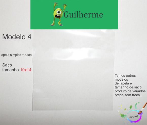 Lapela(simples) e Saco 10x14-mike Wazowski