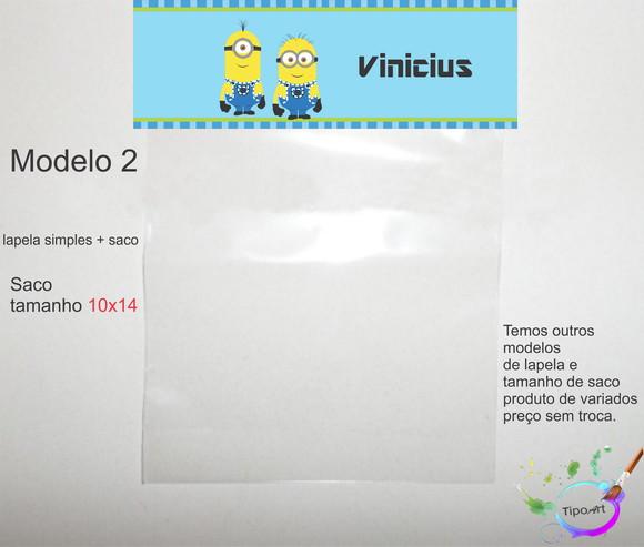 Lapela(simples) e Saco 10x14-minions