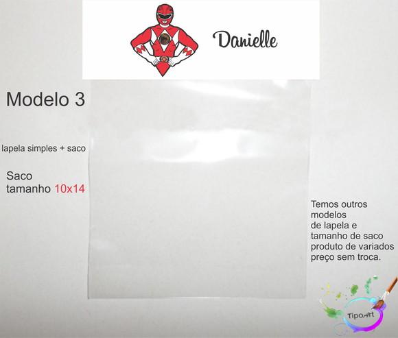 Lapela(simples) e Saco 10x14-pawer Ranger