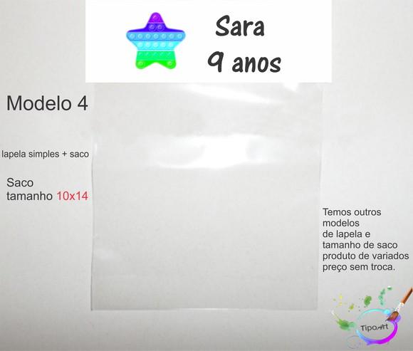 Lapela(simples) e Saco 10x14-pop Fidget