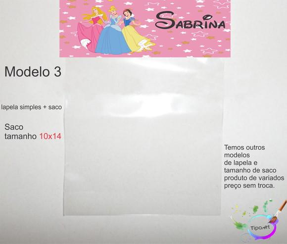 Lapela(simples) e Saco 10x14-princesas