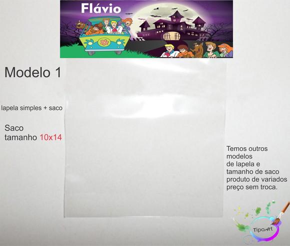 Lapela(simples) e Saco 10x14-scooby Doo
