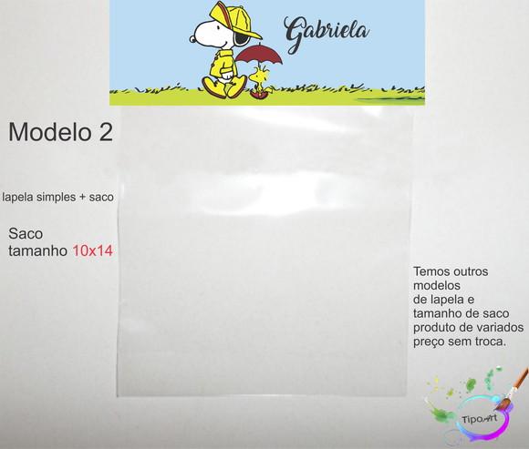 Lapela(simples) e Saco 10x14-snoopy