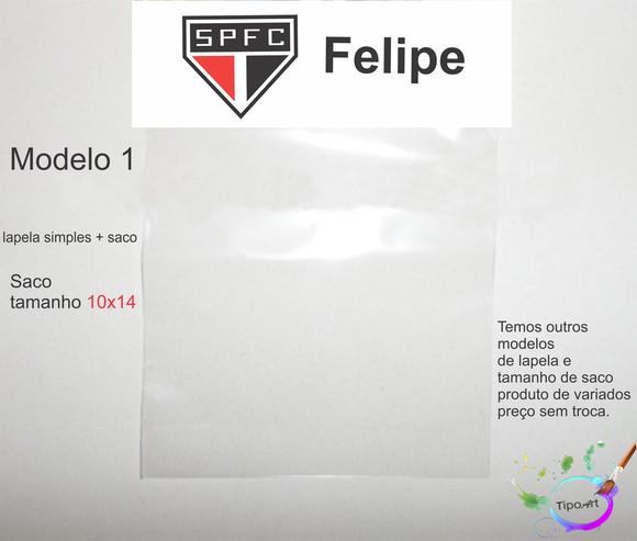 Lapela(simples) e Saco 10x14-sp