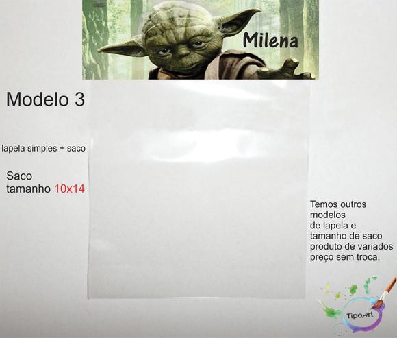 Lapela(simples) e Saco 10x14-starwars