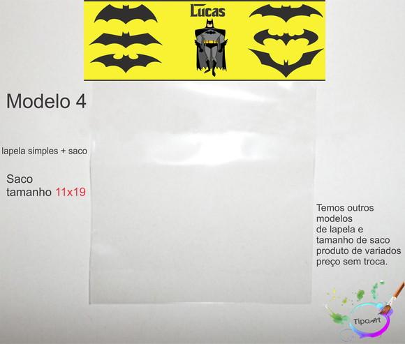 Lapela(simples) e Saco 11x19-batman