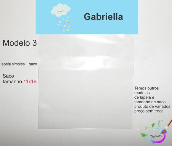 Lapela(simples) e Saco 11x19-chuva de Amor