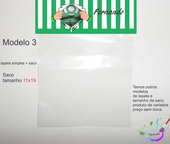 Lapela(simples) e Saco 11x19-lanterna Verde