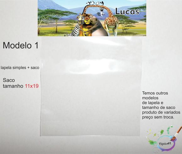 Lapela(simples) e Saco 11x19-madagascar