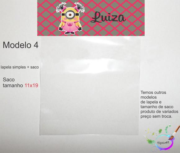 Lapela(simples) e Saco 11x19-minions
