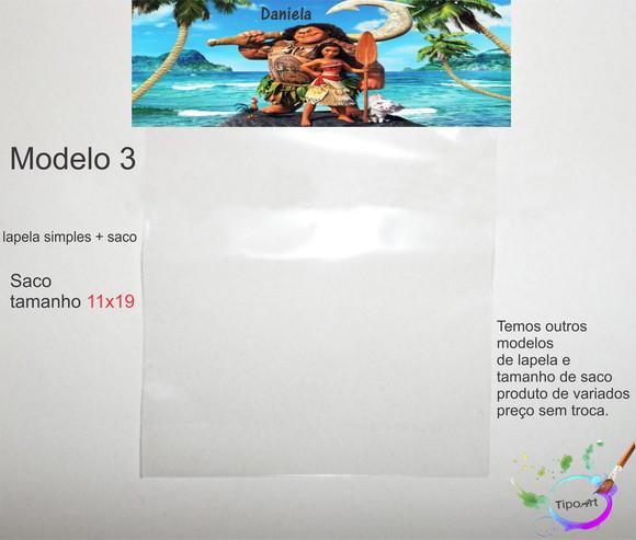 Lapela(simples) e Saco 11x19-moana e Mau