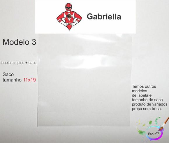 Lapela(simples) e Saco 11x19-pawer Ranger