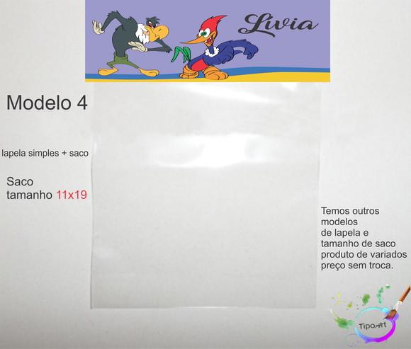 Lapela(simples) e Saco 11x19-pica Pau