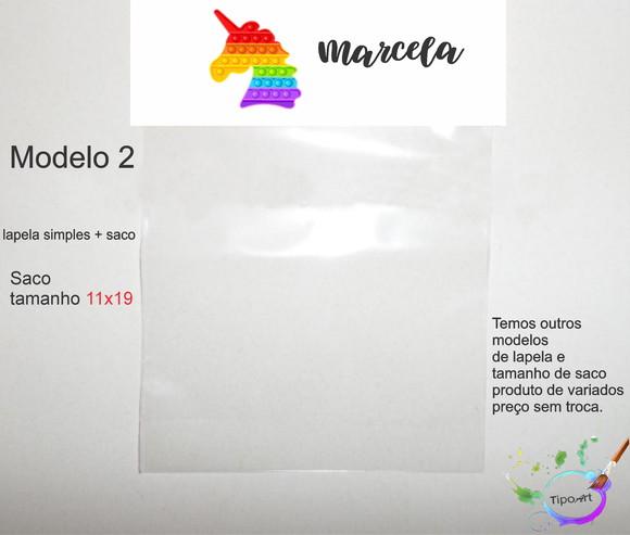 Lapela(simples) e Saco 11x19-pop Fidget