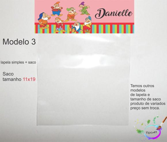 Lapela(simples) e Saco 11x19-sete Anões