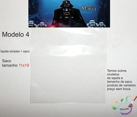 Lapela(simples) e Saco 11x19-starwars