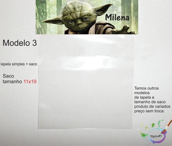 Lapela(simples) e Saco 11x19-starwars