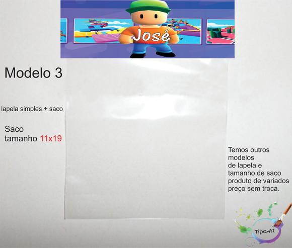 Lapela(simples) e Saco 11x19-stumble Guys