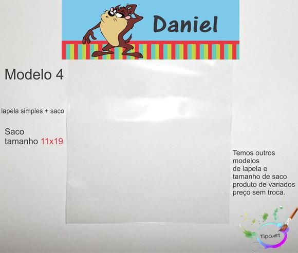 Lapela(simples) e Saco 11x19-taz Mania