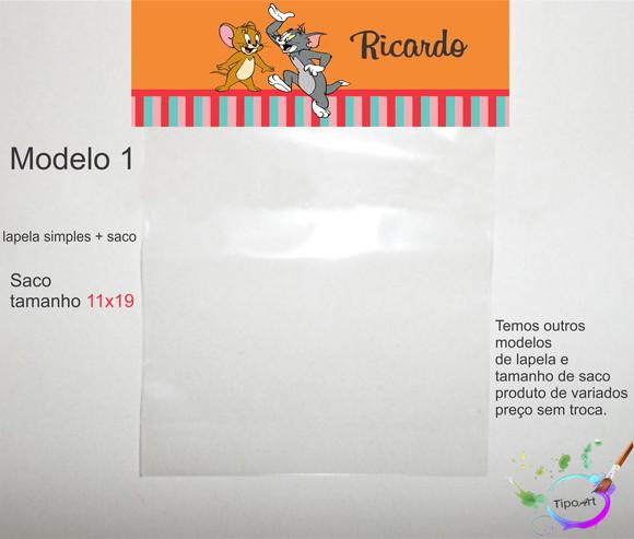 Lapela(simples) e Saco 11x19-tom e Jerry