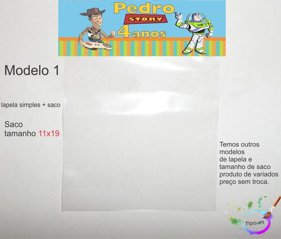 Lapela(simples) e Saco 11x19-toy Story