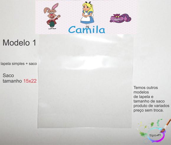 Lapela(simples) e Saco 15x22-alice
