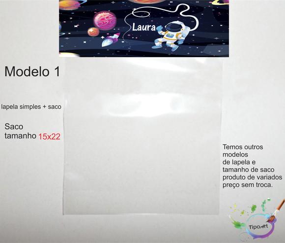 Lapela(simples) e Saco 15x22-astronauta