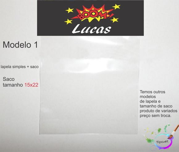Lapela(simples) e Saco 15x22-bomba