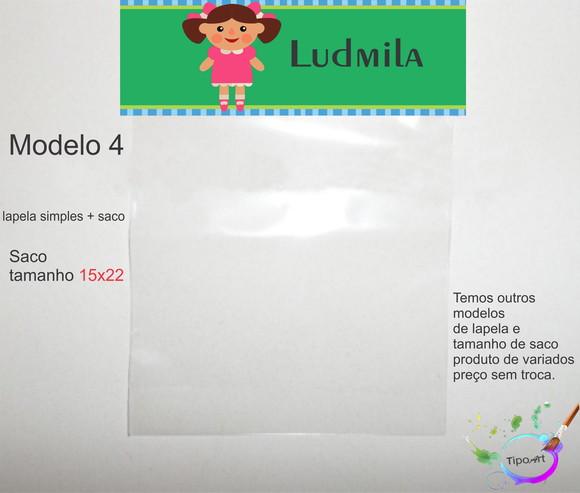 Lapela(simples) e Saco 15x22-boneca