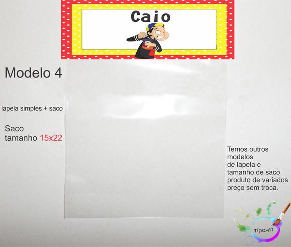 Lapela(simples) e Saco 15x22-chaves