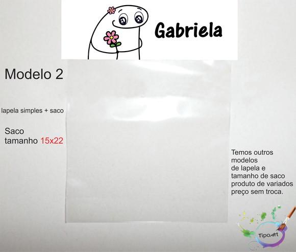 Lapela(simples) e Saco 15x22-flork