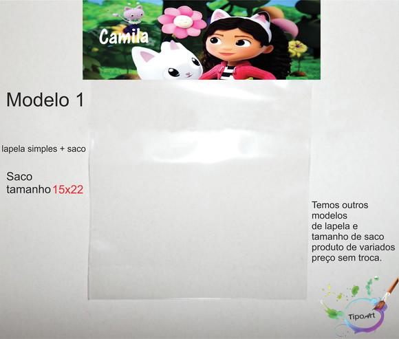 Lapela(simples) e Saco 15x22-gabi Casa Mágica