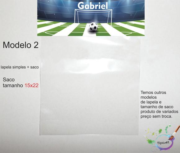 Lapela(simples) e Saco 15x22-futebol