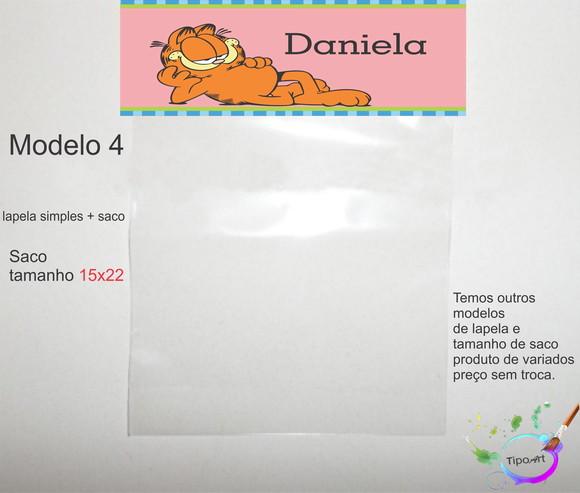 Lapela(simples) e Saco 15x22-garfield