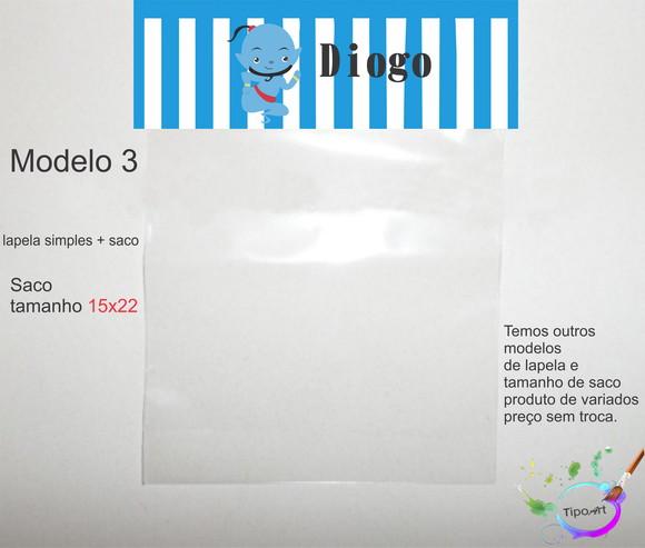 Lapela(simples) e Saco 15x22-genio