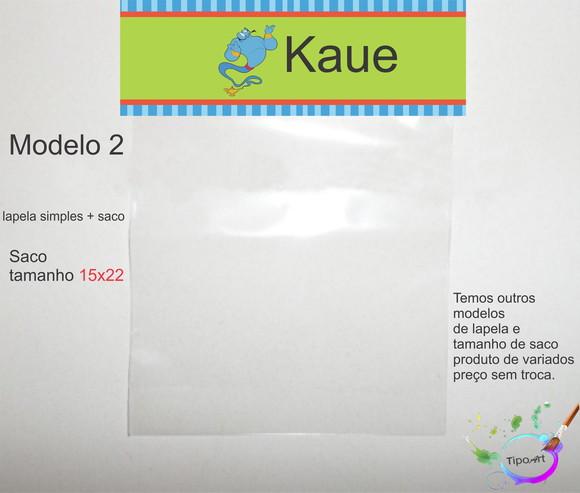 Lapela(simples) e Saco 15x22-genio