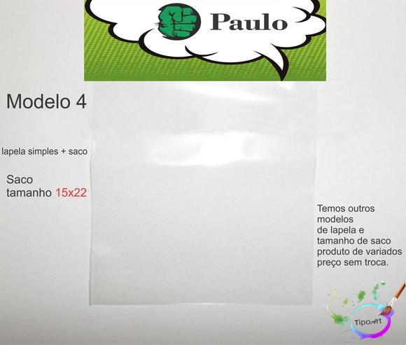 Lapela(simples) e Saco 15x22-hulk