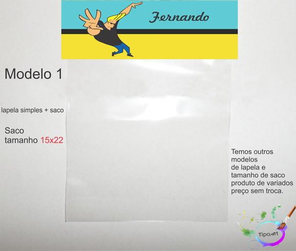 Lapela(simples) e Saco 15x22-johnny Bravo