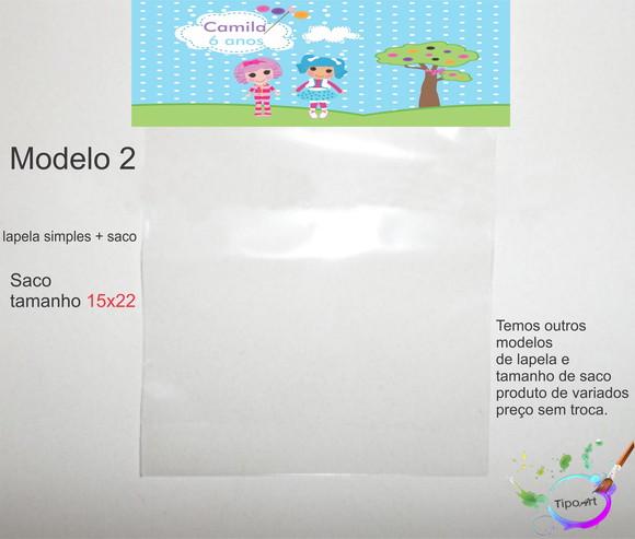 Lapela(simples) e Saco 15x22-lalaloopsy