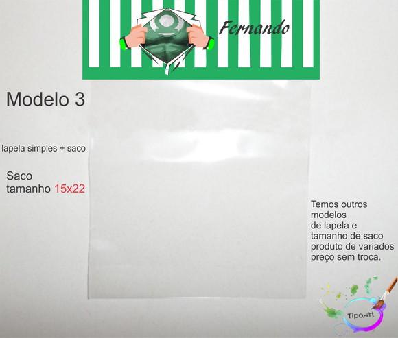 Lapela(simples) e Saco 15x22-lanterna Verde
