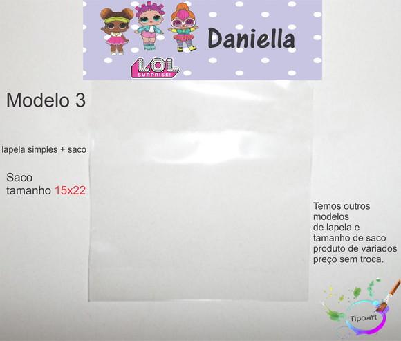 Lapela(simples) e Saco 15x22-lol