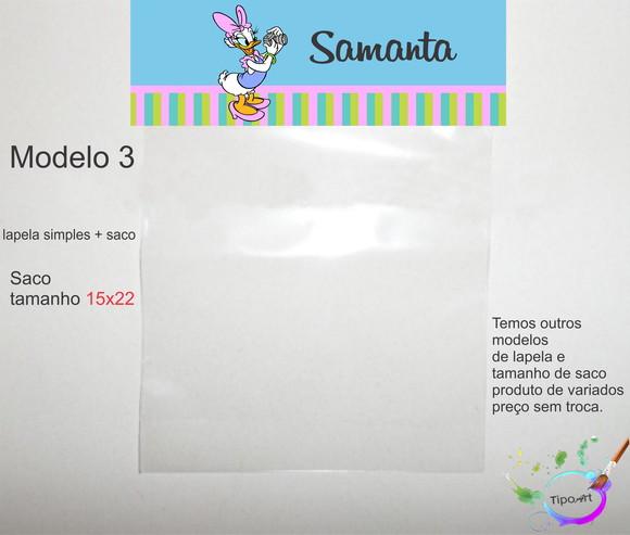 Lapela(simples) e Saco 15x22-margarida