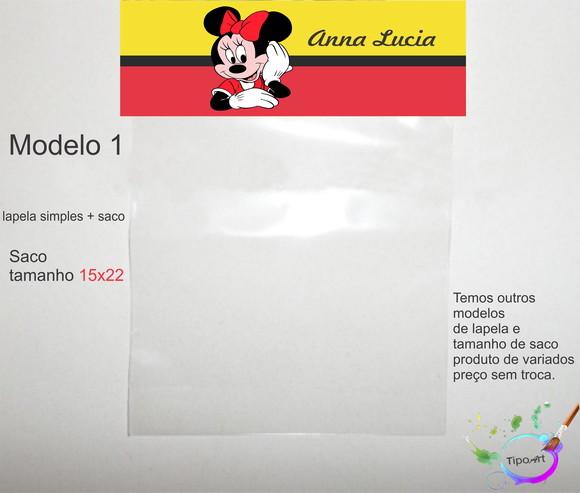 Lapela(simples) e Saco 15x22-minnie