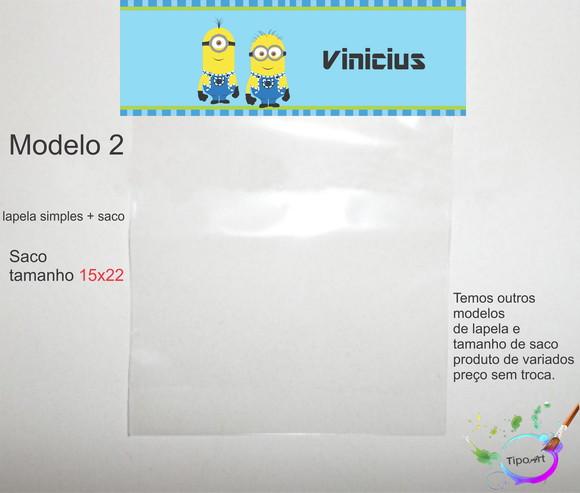 Lapela(simples) e Saco 15x22-minions
