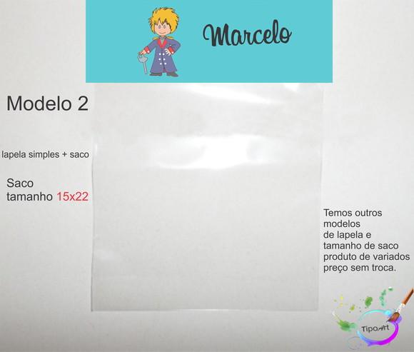 Lapela(simples) e Saco 15x22-pequeno Príncipe